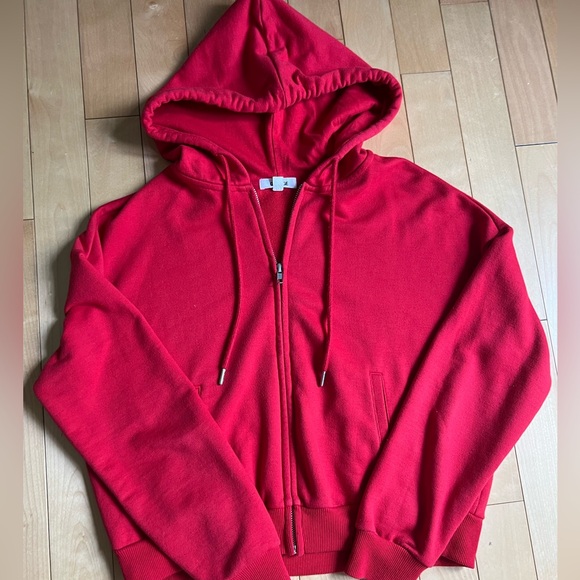 Red Garage cropped zip-up hoodie, size extra small - Picture 1 of 1
